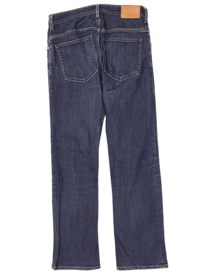 Jeans dritti regolari da uomo French Connection W30 L32 cotone blu navy