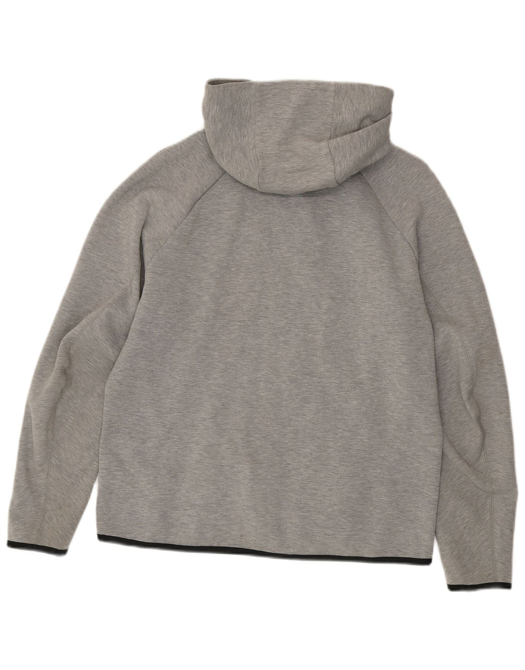 Felpa con cappuccio e zip Nike da uomo in cotone grigio medio