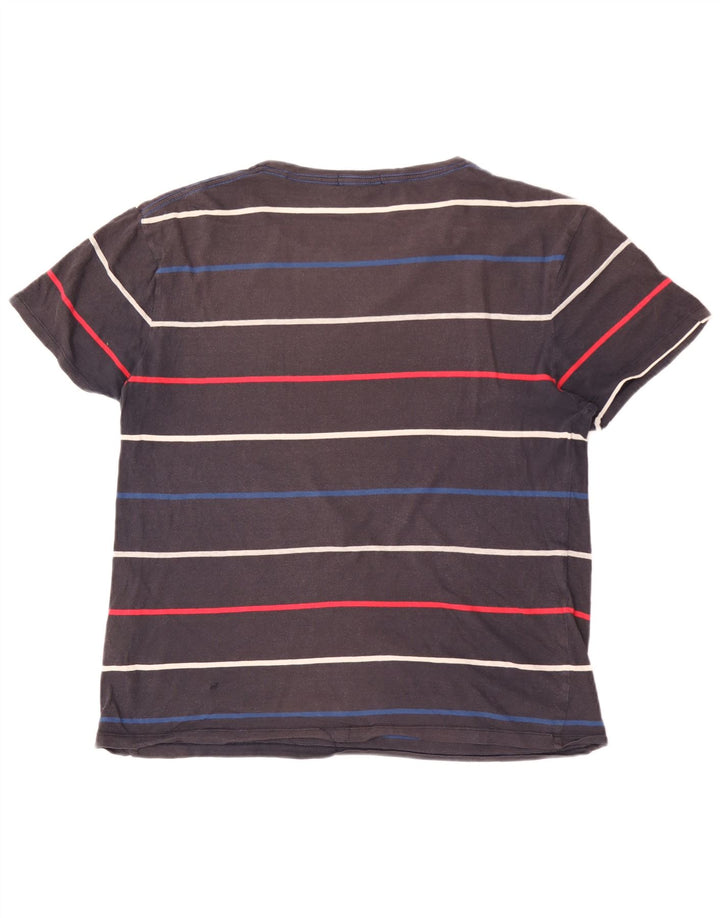 GANT T-shirt da uomo Top grande in cotone a righe grigie