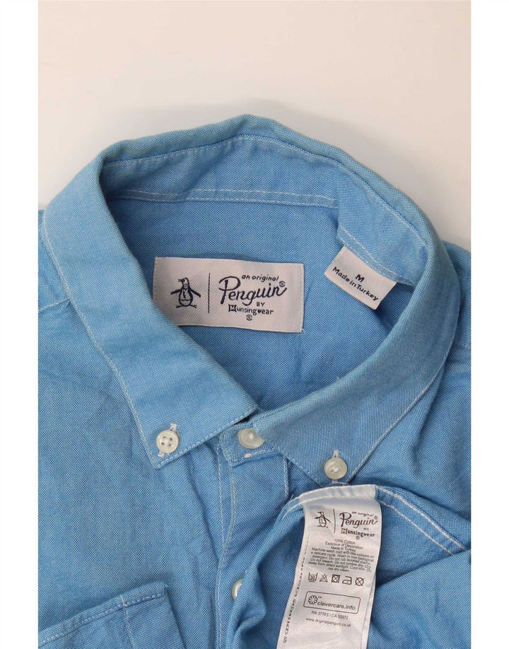 Camicia da uomo Penguin Blu medio Cotone