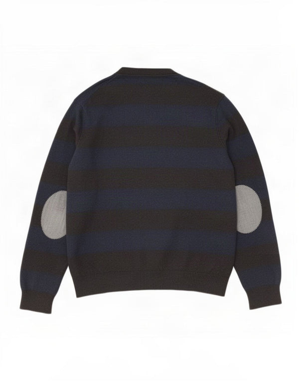 Maglione cardigan da uomo Tommy Hilfiger grande cotone a righe grigie