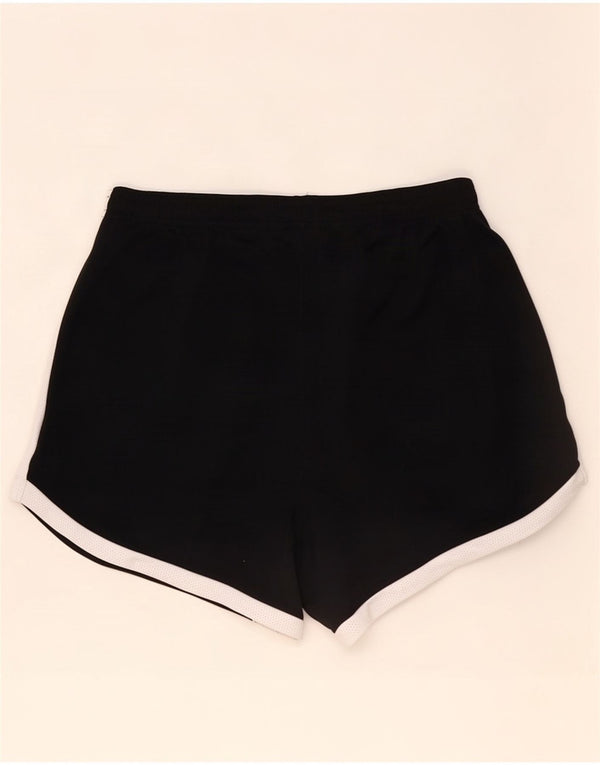 Pantaloncini sportivi Nike Dri Fit da donna UK 10 Small Nero Colourblock Poliestere