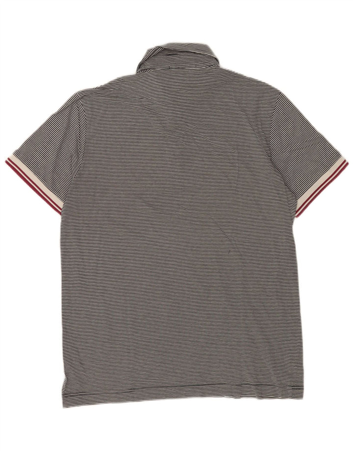 Polo da uomo Fred Perry grande in cotone a righe blu navy