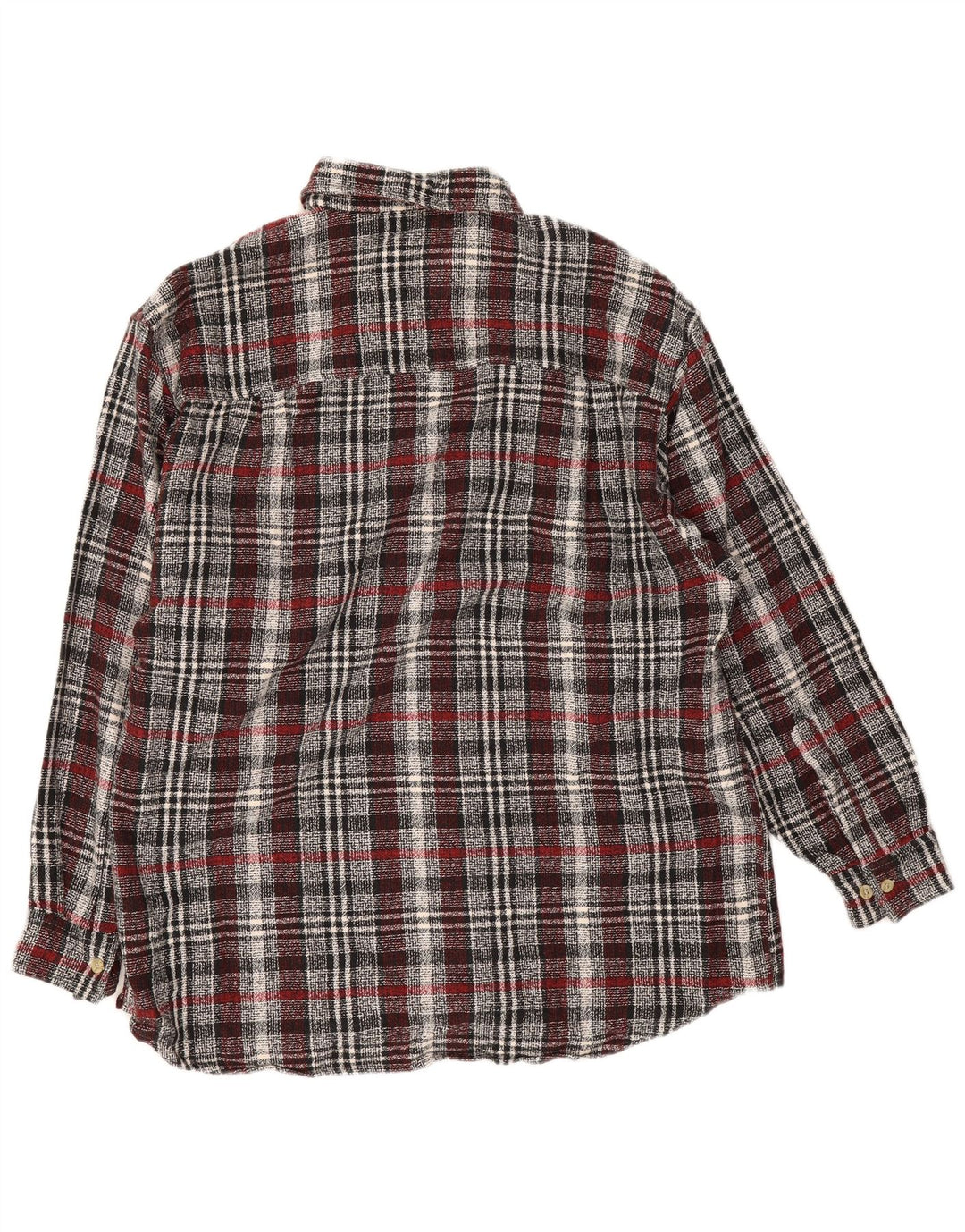 Camicia vintage da uomo in flanella taglia 16 1/2 grande cotone a quadri grigio