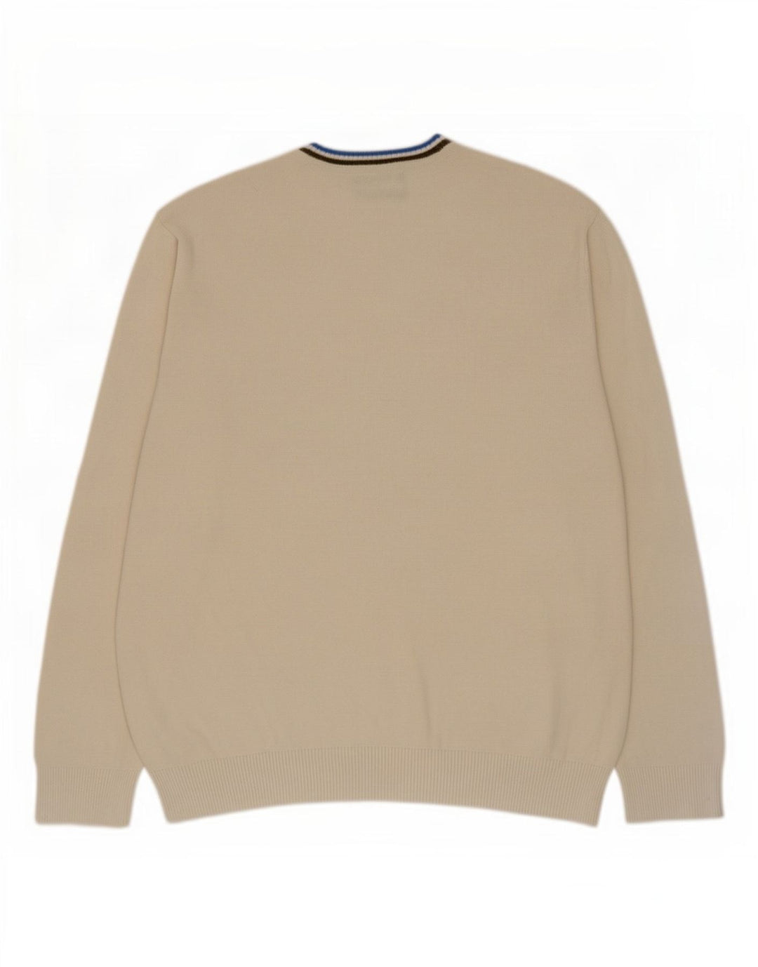 Maglione da uomo girocollo Penguin, maglione a righe grandi in cotone bianco