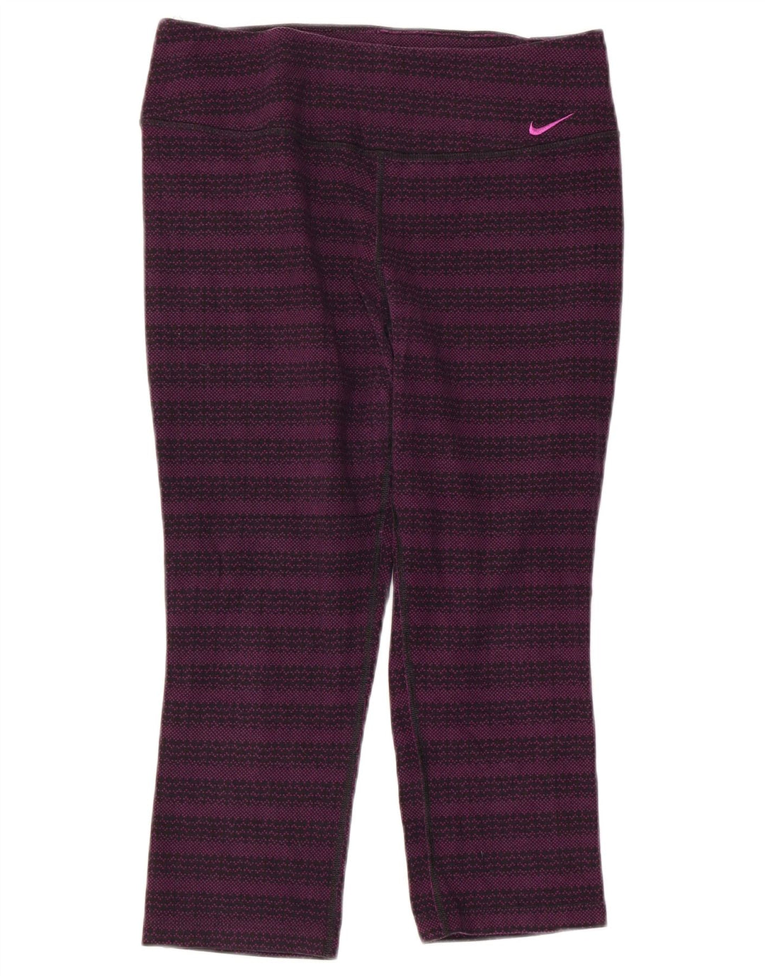 Leggings Capri Dri Fit da donna NIKE UK 14 cotone a righe viola medio