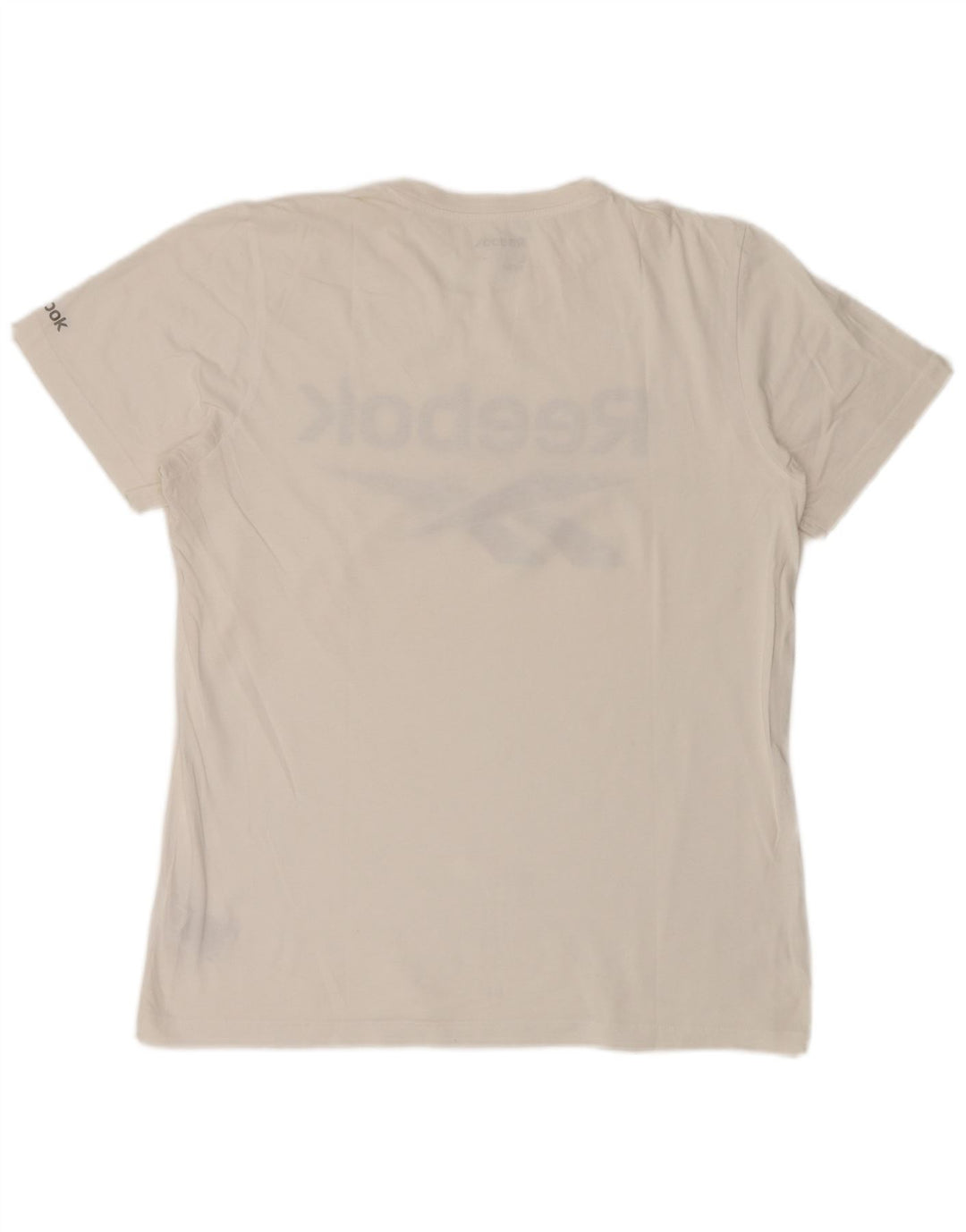 REEBOK T-shirt grafica da uomo grande in cotone bianco