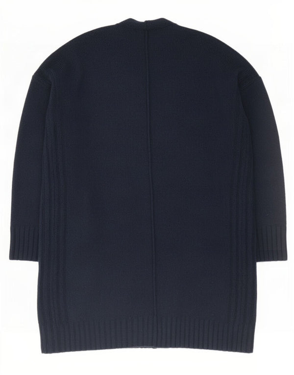 Maglione cardigan lungo da donna Marks & Spencer UK 14 medio blu navy