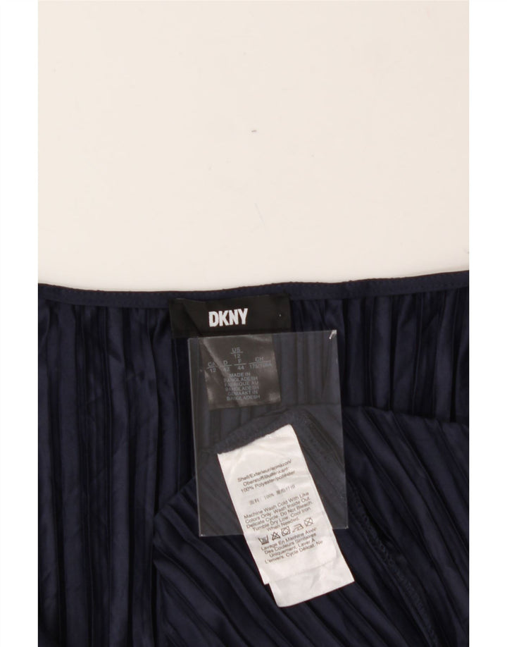 DKNY Womens Sleeveless Maxi Dress UK 12 Medium  Navy Blue Polyester Vintage Dkny and Second-Hand Dkny from Messina Hembry 