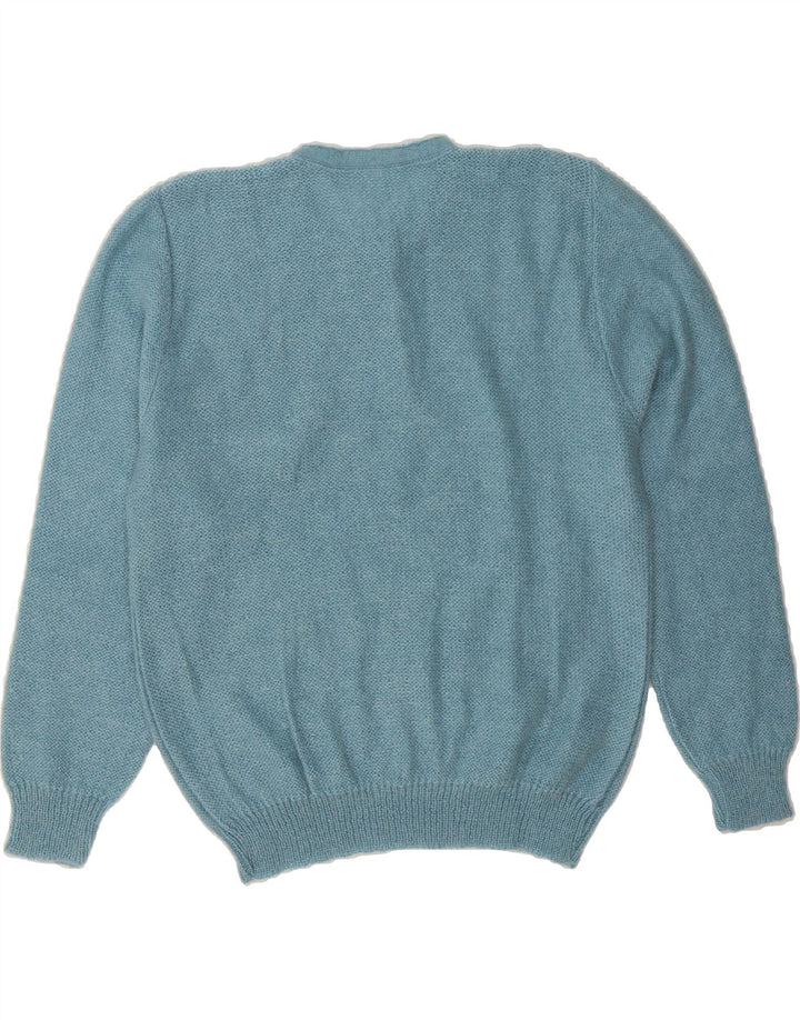 VINTAGE Womens Crew Neck Jumper Sweater IT 46 Large Blue Wool Vintage Vintage and Second-Hand Vintage from Messina Hembry 