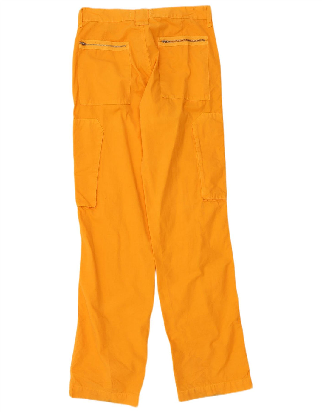 Pantaloni cargo dritti da donna vintage W32 L35 in cotone arancione
