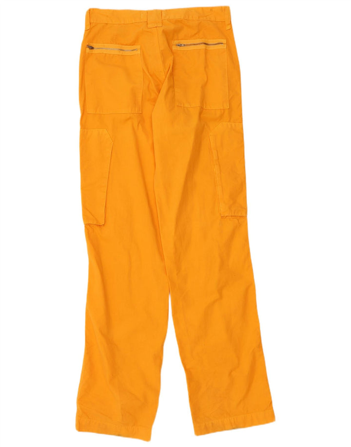 Pantaloni cargo dritti da donna vintage W32 L35 in cotone arancione