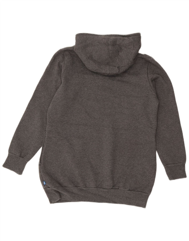 Felpa con cappuccio grafica da donna Adidas UK 16 grande poliestere grigio