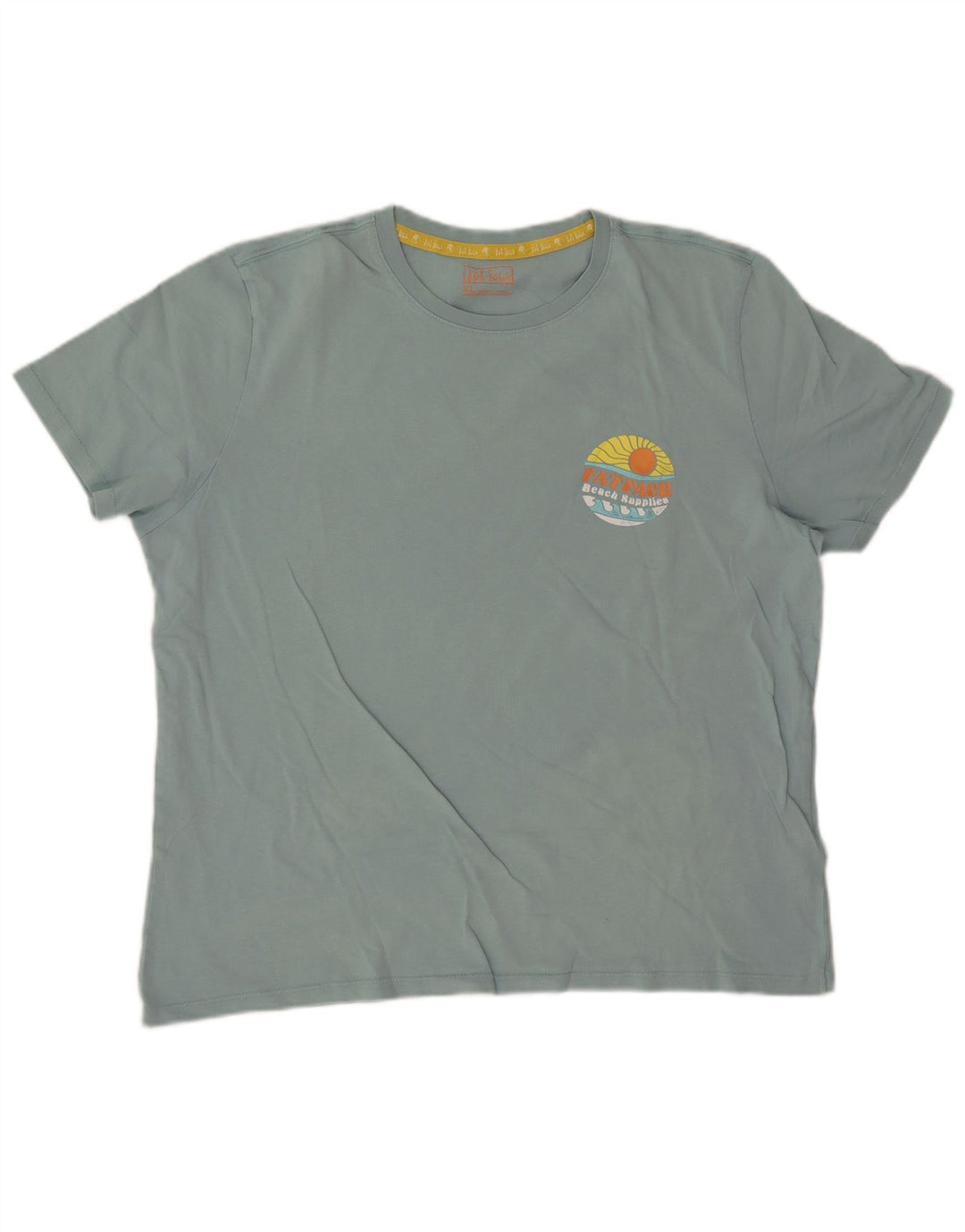 T-shirt grafica da uomo Fat Face Top XL in cotone turchese