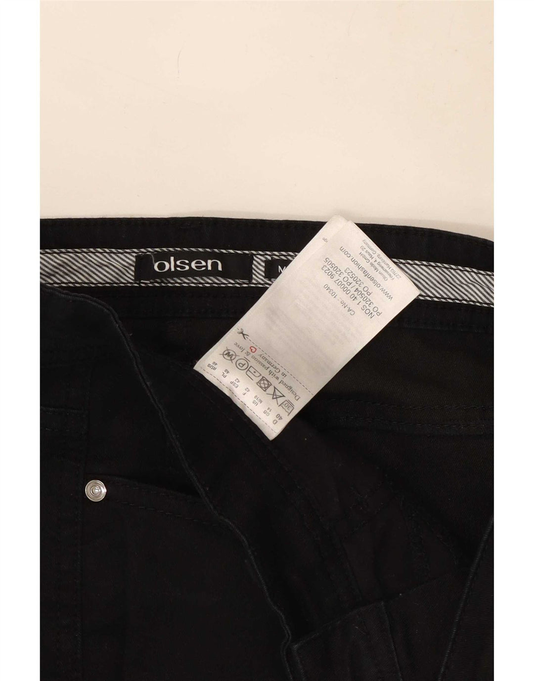 Jeans slim da donna Olsen UK 14 medio W30 L30 neri
