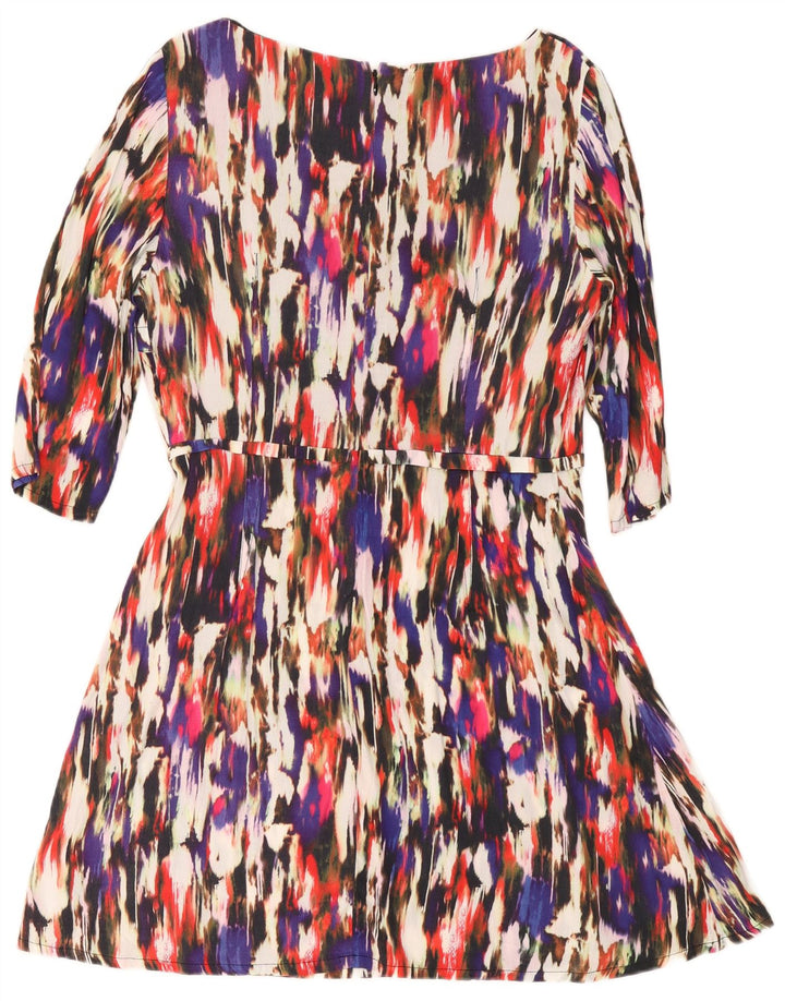 Abito a trapezio da donna French Connection UK 14 Grande blocco di colori multicolore