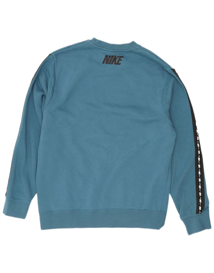 Felpa grafica Nike da uomo, maglione, colore blu medio
