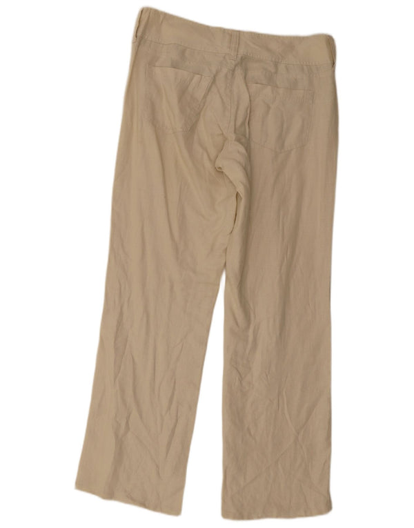 Pantaloni casual dritti da donna Massimo Dutti EU 42 Large W32 L32 Beige