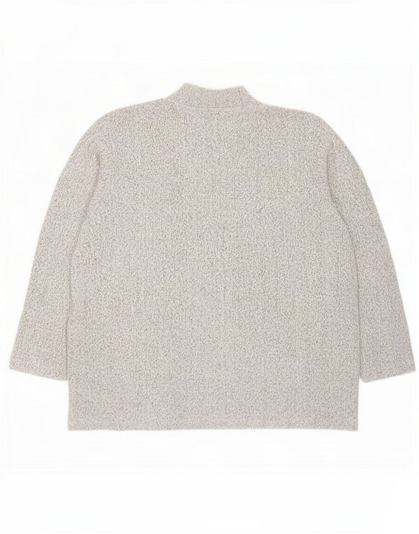 Maglione da donna Orvis con collo a bottoni, UK 16, grande cotone grigio