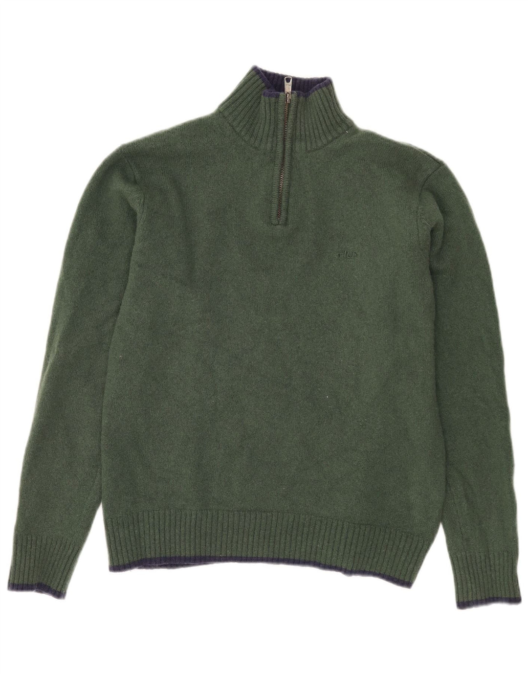 Maglione da donna con collo con zip FILA UK 18 XL Lana d'agnello kaki