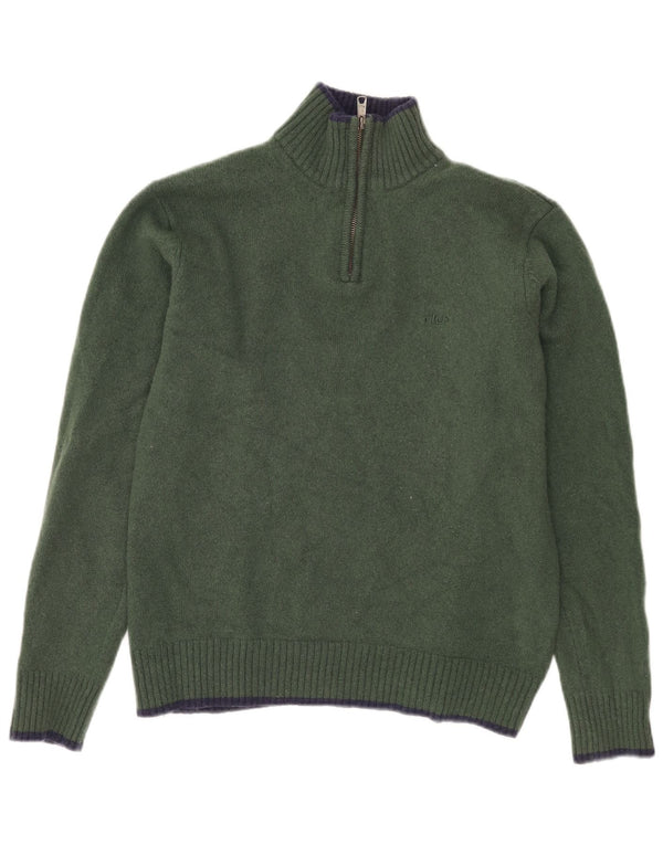 Maglione da donna con collo con zip FILA UK 18 XL Lana d'agnello kaki