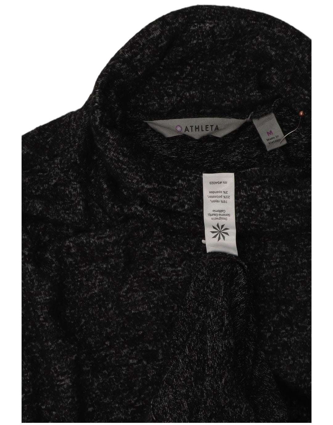 Abito maglione da donna Athleta con collo alto UK 14 Rayon screziato blu navy medio