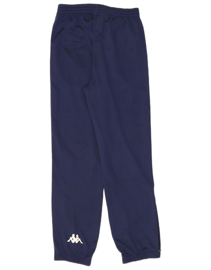 Pantaloni da tuta con grafica Kappa da uomo, pantaloni da jogging, piccoli, in poliestere blu navy