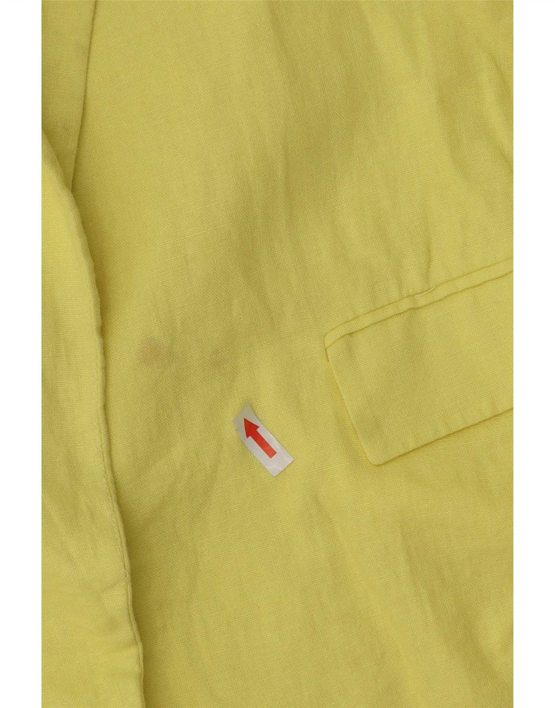 Giacca blazer aperta da donna con maniche a 3/4 Zara UK 16 grande acetato giallo