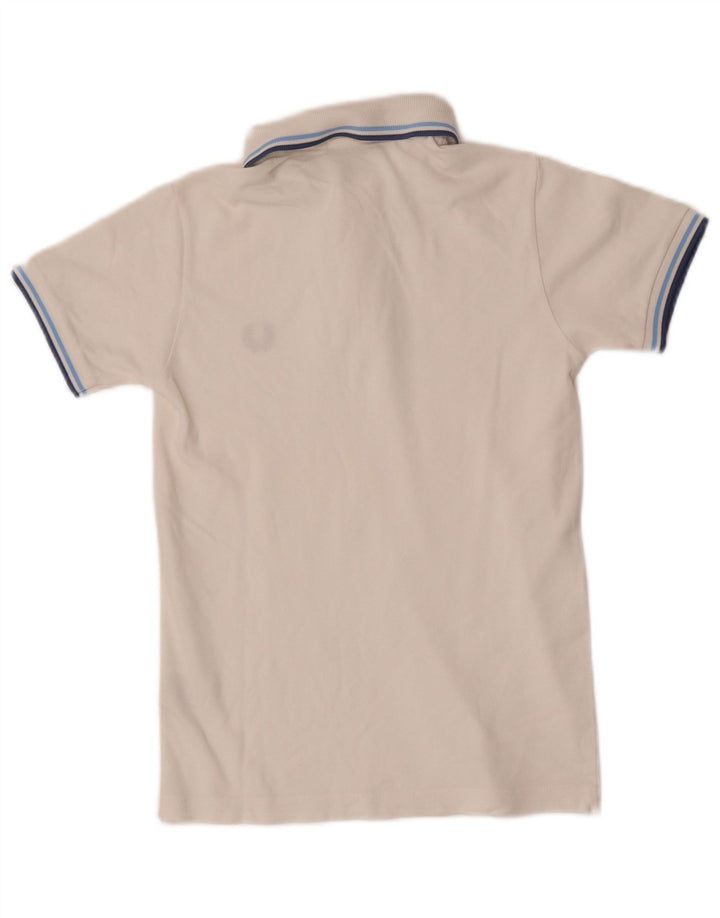 Polo Fred Perry da bambino 9-10 anni in cotone a righe bianche
