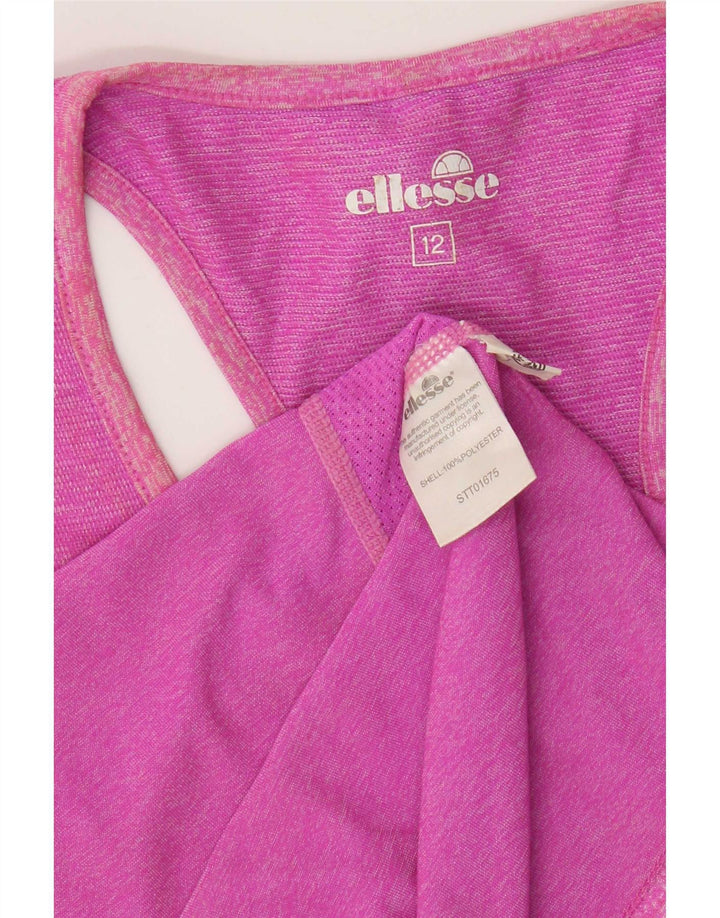 Canotta da donna Ellesse UK 12 Poliestere screziato rosa medio
