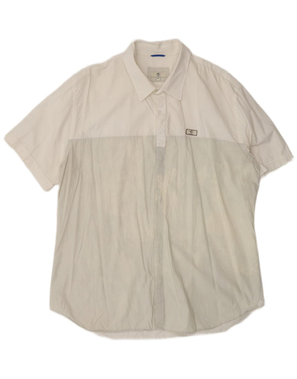 Camicia a maniche corte vestibilità ampia da uomo CERRUTI 1881 3XL bianca