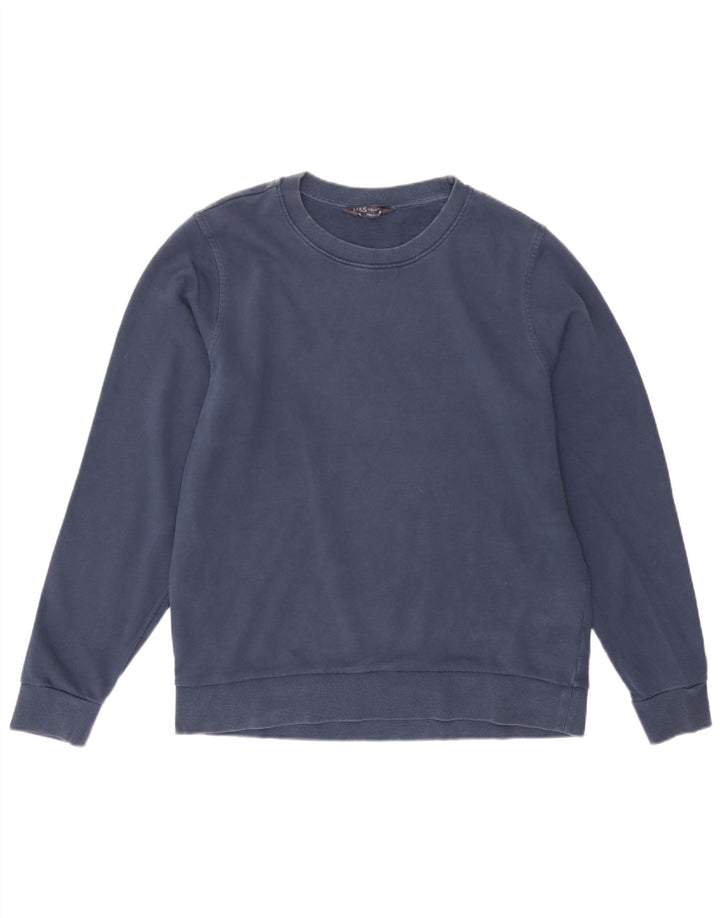 Felpa da donna Marks & Spencer UK 14 Large in cotone blu navy