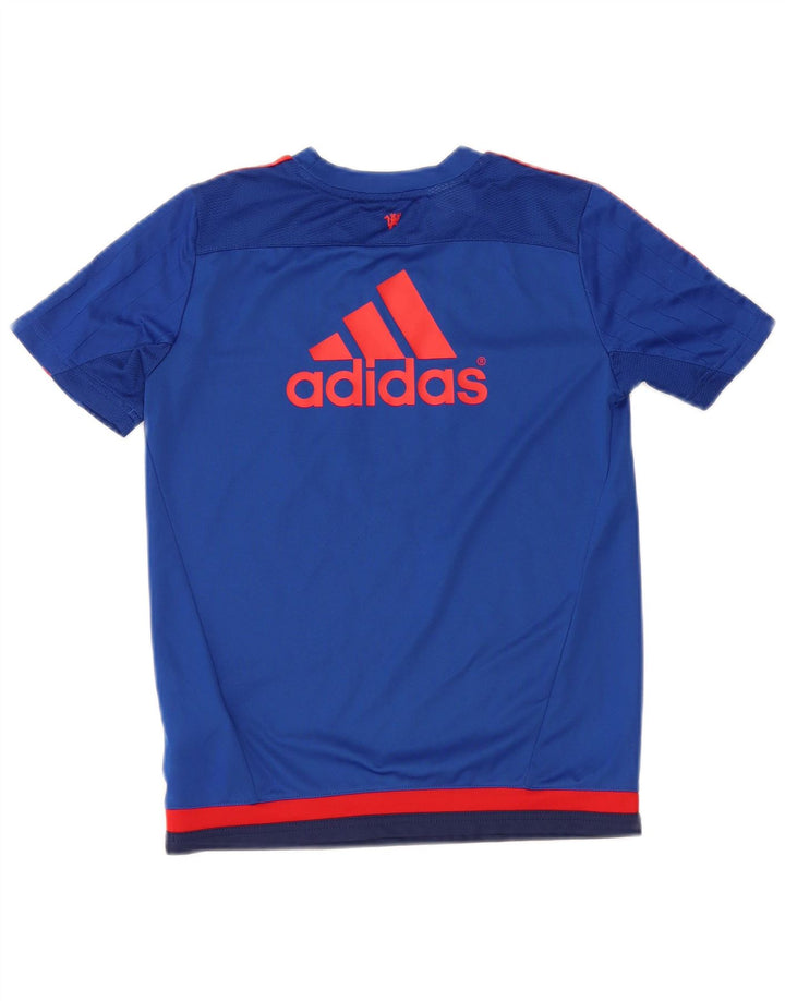 T-shirt grafica ADIDAS da bambino Manchester United 9-10 anni Blu