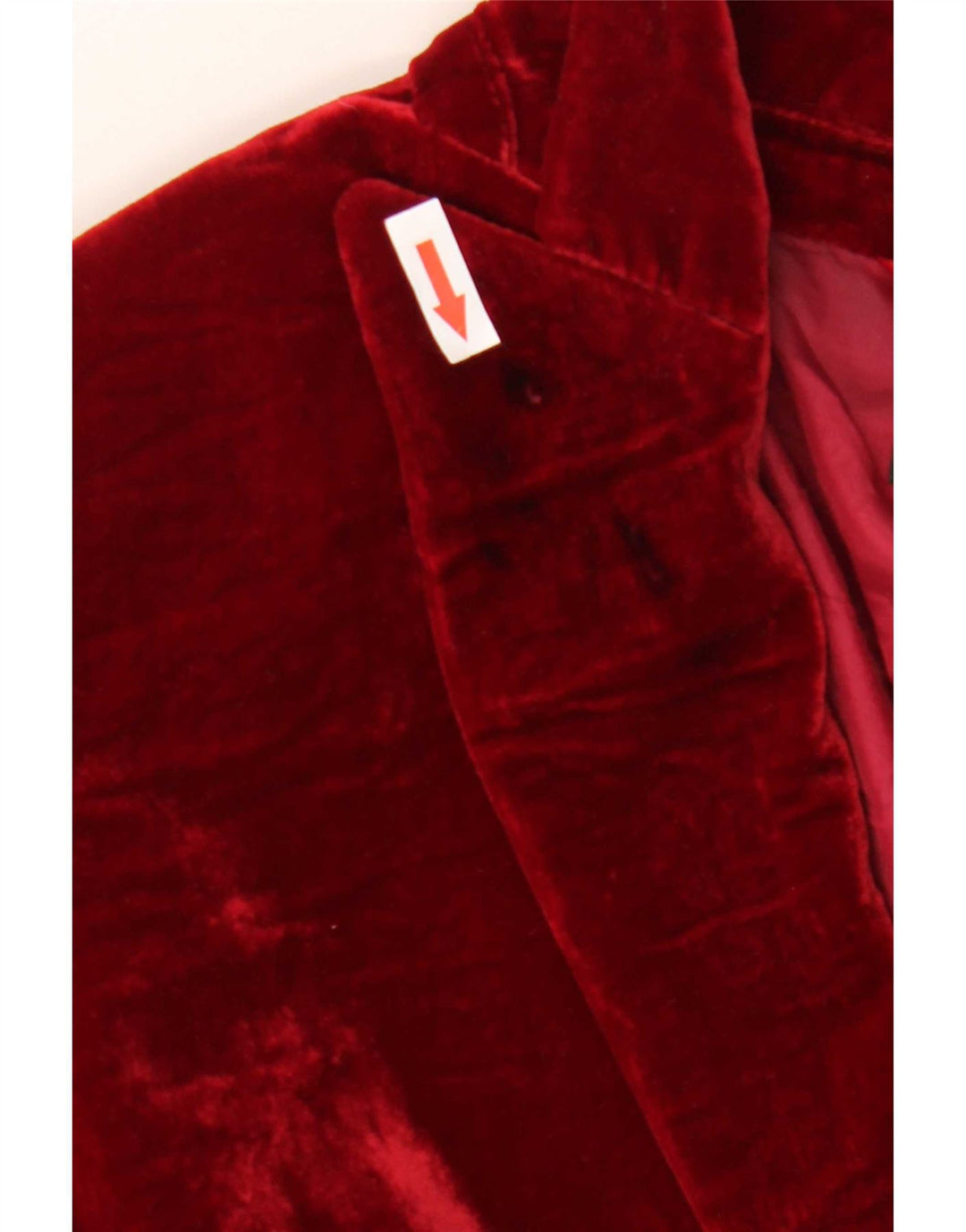 Giacca blazer in velluto da donna a 1 bottone Massimo Dutti EU 44 XL viscosa rossa