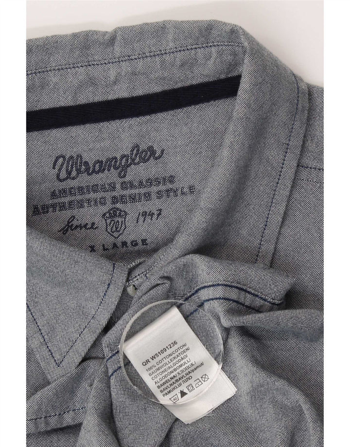 Camicia da uomo Wrangler XL in cotone grigio