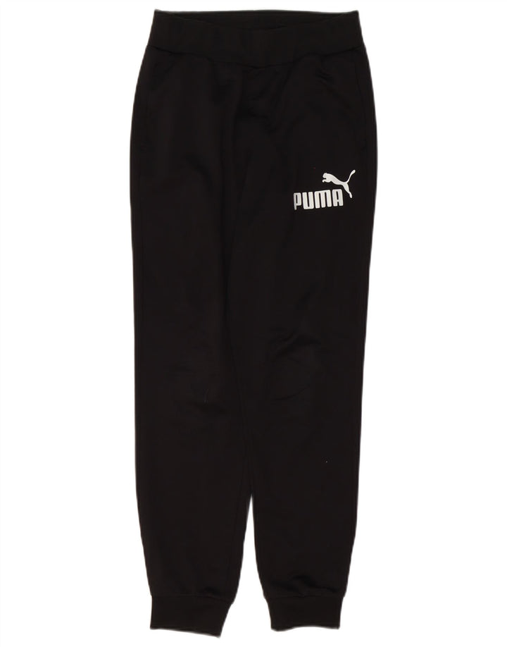 Pantaloni da tuta con grafica Puma da ragazzo, pantaloni da jogging, 11-12 anni, poliestere nero