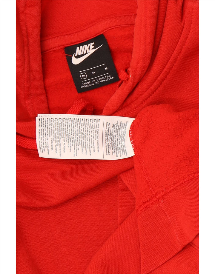 Felpa con cappuccio da uomo NIKE in cotone rosso medio