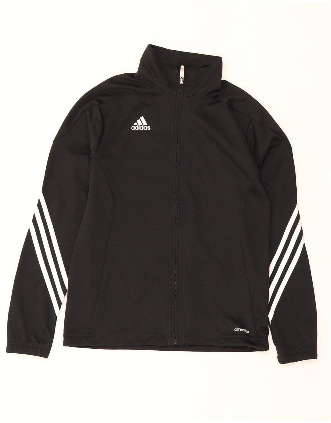 Giacca superiore della tuta Adidas Climalite da ragazzo 11-12 anni in poliestere nero