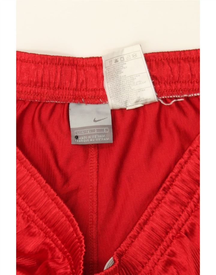 NIKE Womens Sport Shorts US 14/16 Large  Red Polyester Vintage Nike and Second-Hand Nike from Messina Hembry 