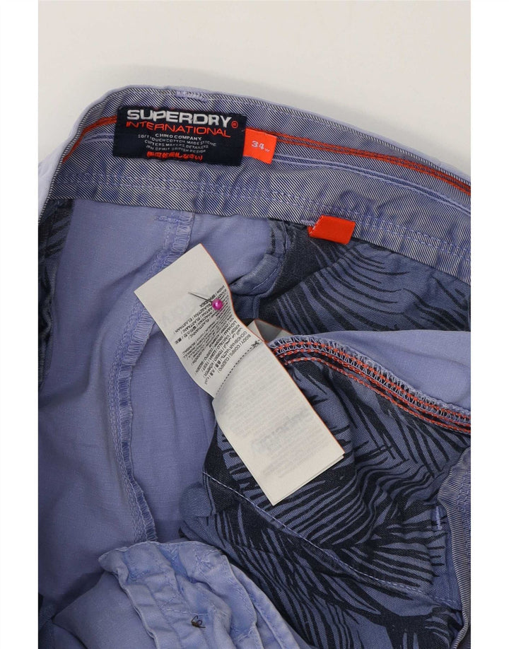 Pantaloncini chino da uomo Superdry W34 grande cotone viola