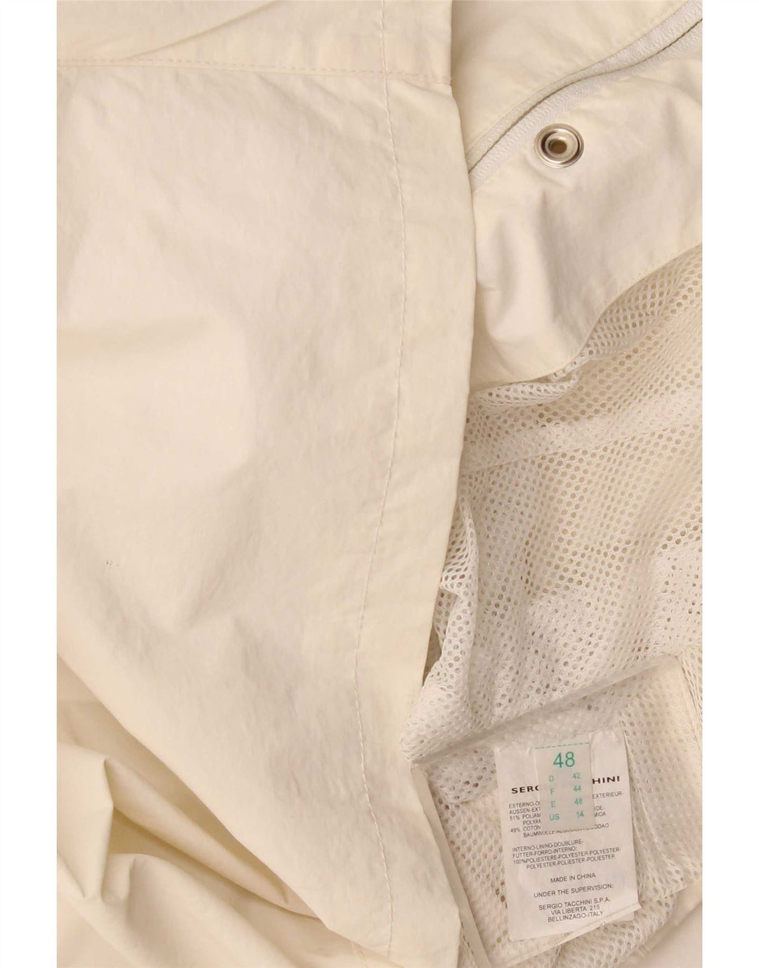 Sergio Tacchini Giacca utility da donna UK 48 Medio Bianco sporco Poliammide