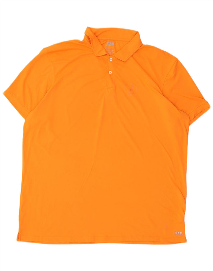 Polo da uomo Slam 4XL arancione in poliammide
