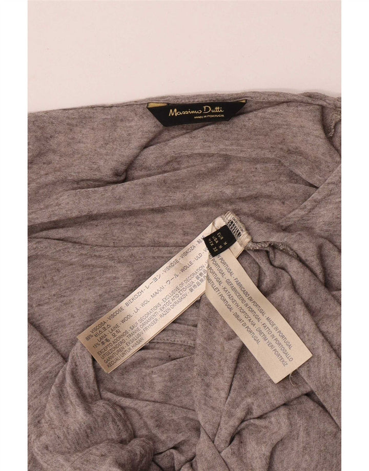 Top da donna Massimo Dutti manica 3/4 UK 12 Viscosa grigio medio