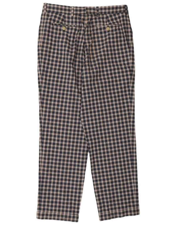 Pantaloni chino con pegging da uomo Lacoste taglia 44 grande W34 L31 blu navy a quadri