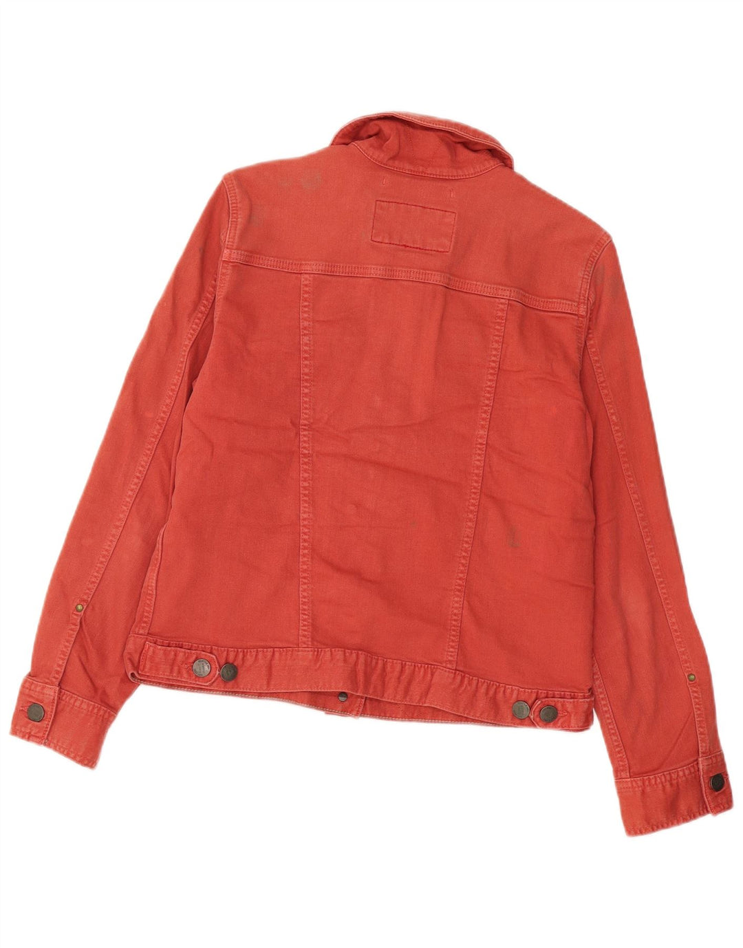 Giacca in denim da donna EDDIE BAUER UK 16 grande cotone rosso