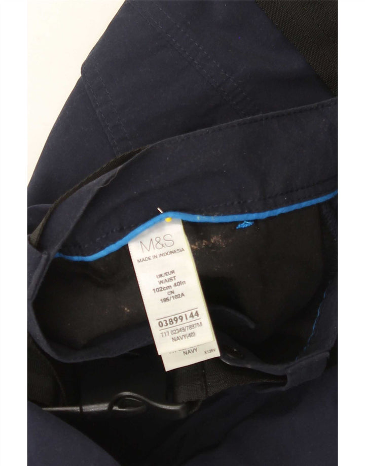Pantaloncini cargo da uomo Marks & Spencer W40 XL cotone blu navy