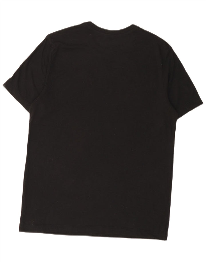 T-shirt grafica Nike Dri Fit da uomo, parte superiore in poliestere nero medio