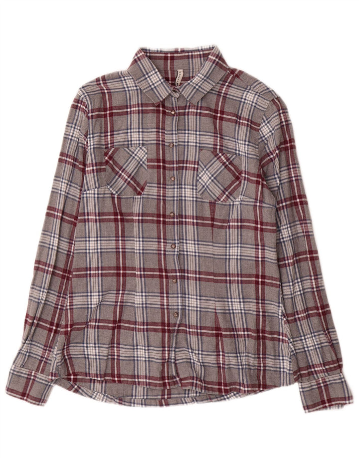 Camicia di flanella da donna Carrera UK 12 grigio medio a quadri