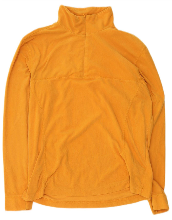 Maglione in pile da donna Asics con collo con zip UK 18 XL Poliestere giallo