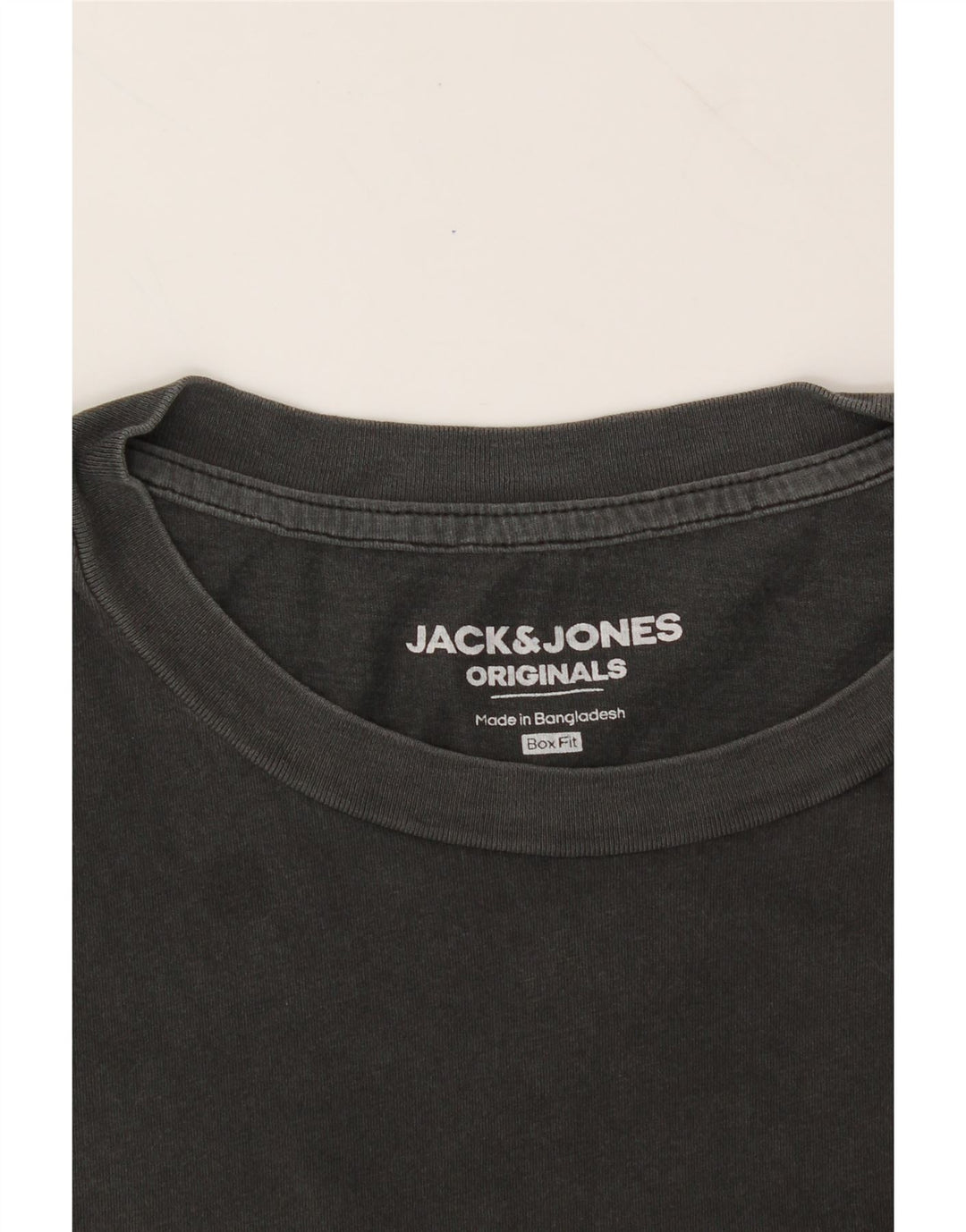 JACK & JONES Mens Box Fit Graphic T-Shirt Top Small Grey Cotton Vintage Jack & Jones and Second-Hand Jack & Jones from Messina Hembry 